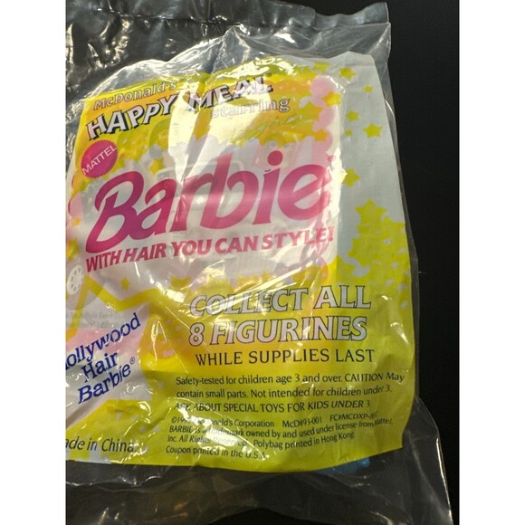 1992 McDonald’s Hollywood Hair Barbie Toy SEALED Happy Meal Mattel - Picture 3 of 9